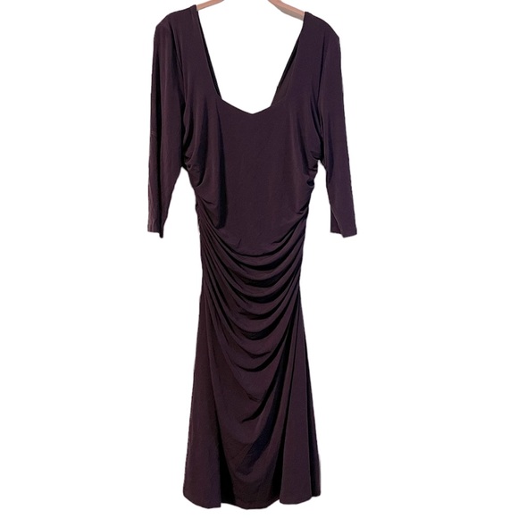 kiyonna rumor ruched dress Amazon.com: Kiyonna Women's Plus Size Rumor Ruched Dress, Bodycon Midi Dress for Women, Night Out or Cocktail Party, with Flutter Sleeves, Empire Waist and Surplice Neckline, Rayon/Spandex Knit : Clothing, Shoes &